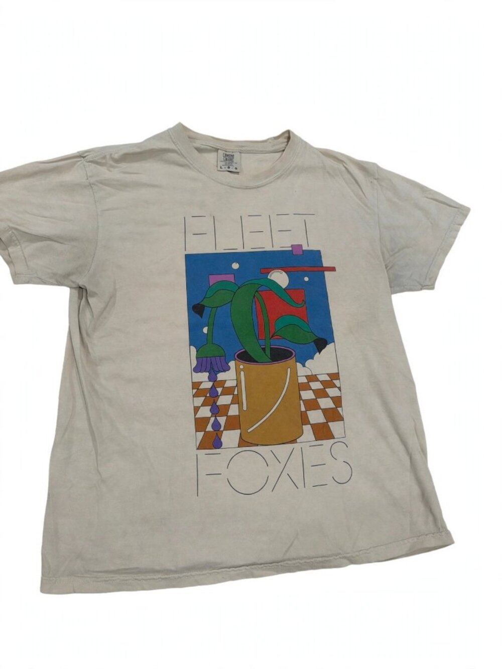 Fleet Foxes Band Graphic T-Shirt Mens Large Blue Tee